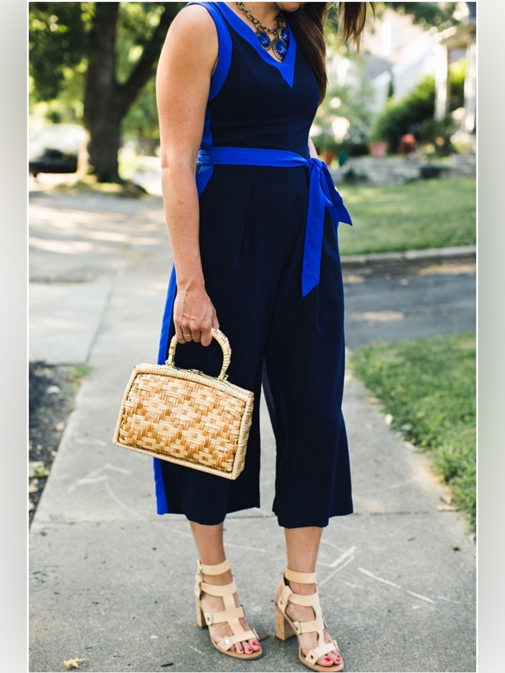 Anthropologie Elevenses Beca Jumpsuit wide leg cropped Size 4